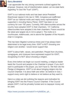 Image of Bredefeld's writing in the Fresno Bee. Click to enlarge.